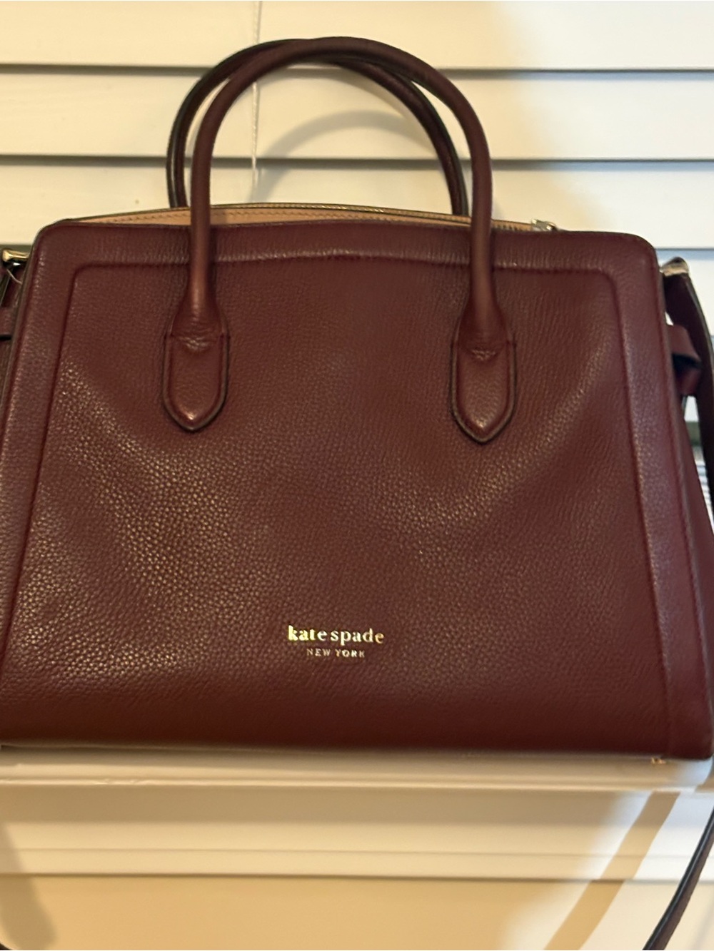 kate spade Small Leather Crossbody in Burgundy